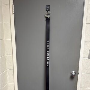 True Religion Black Logo Belt